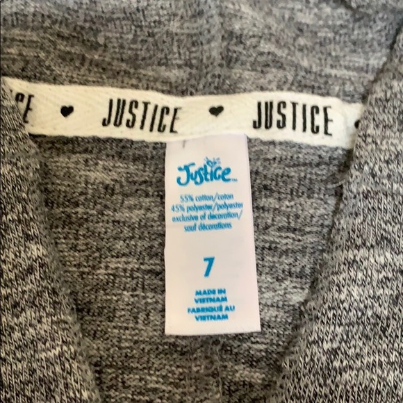 Girls Justice Hoodie Size 7 - Picture 2 of 4
